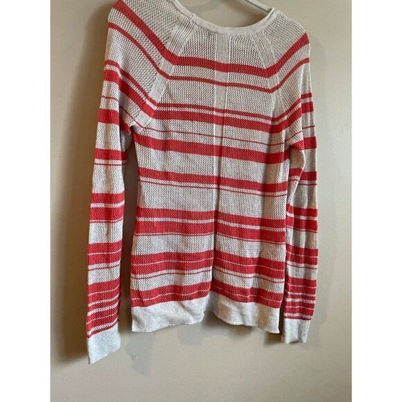 Sanctuary Orange Tan Open Knit Sweater Sz M - Picture 5 of 10